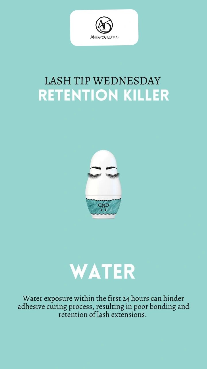 Water and proper aftercare for eyelash extensions